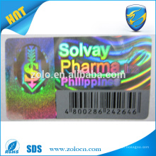 Custom hologram barcode sticker packaging material manufacturer with holographic 3D effect